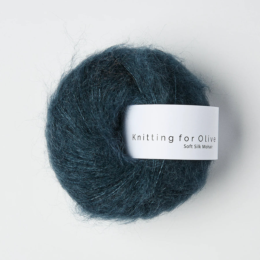 Knitting for Olive | Soft Silk Mohair Dyb Petroleumsblå