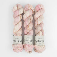 Sysleriget hand dyed yarn in single ply merino wool in the color What's Your Flava?