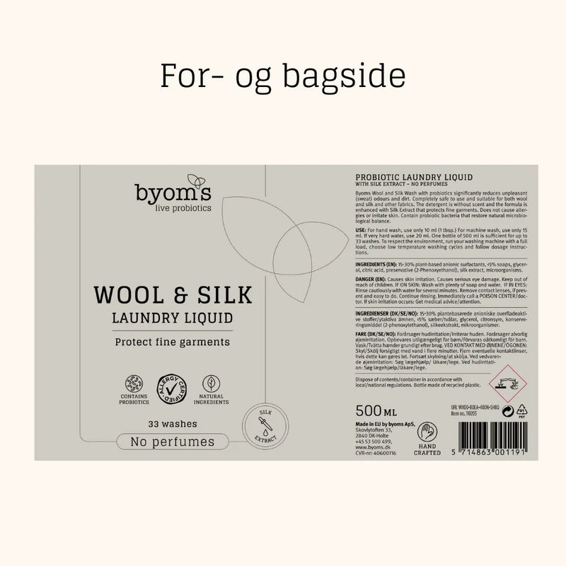 Byoms | Wool & Silk, Laundry Liquid, No Perfumes