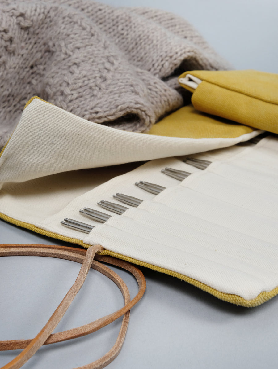 Minuk | Knitting needle case - Yellow